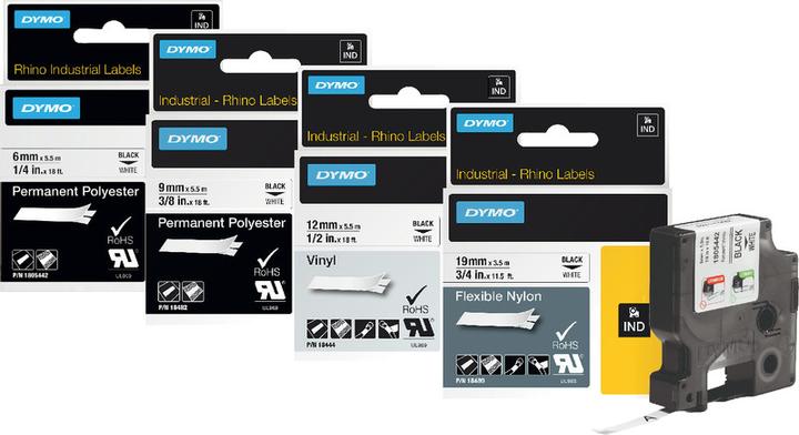 Produktbild Dymo 12mm Nylon Schriftband (1.20 cm, Gelb)