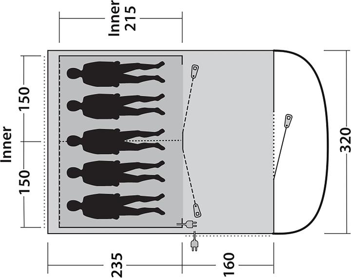 Actual product image Outwell Sky 5 (Tunnel tent, 15.60 kg, 5 persons)