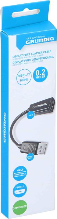 Produktbild Grundig Cable video DisplayPort 0.2m (0.20 m, DisplayPort)