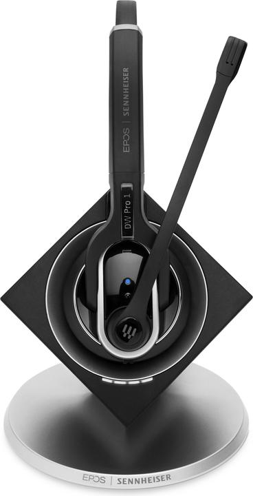 Image du produit EPOS SENNHEISER IMPACT DW Pro 1 ML - UK, Casque, Arceau, Bureau/Centre d'appels, Noir, Argent, Mon (Sans fil)