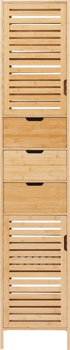 Image du produit En.Casa Hochschrank Boksereys 180x35x35 cm Bambus (180 x 35 x 35 cm)