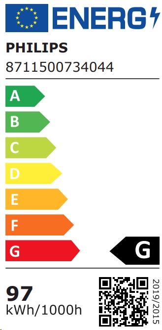 Energy Label Philips MASTER SDW-T 100W/825 PG12-1 1SL/12 (G12, 100 W, 5000 lm, 1 x, B)