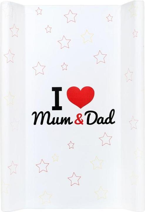 Produktbild New Baby Wickelauflage I love Mum and Dad weiss 50x80cm