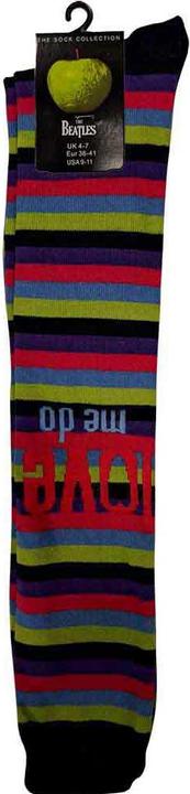 Actual product image The Beatles Womens/Ladies Love Me Do Striped Knee High Socks (37 - 40.5)