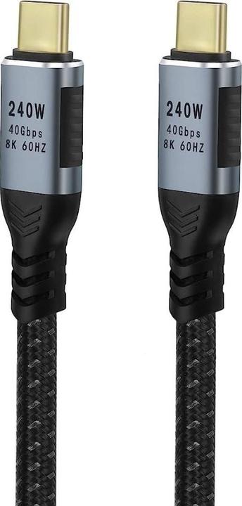 PowerGuard Short USB-C cable USB4 Gen3x2 240W 20cm Data & Charge (0.20 m, USB 4.0)
