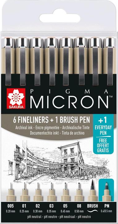 Produktbild Sakura Fineliner Pigma Micron (Black, 8 x)