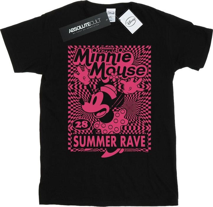 Actual product image Disney Womens/Ladies Minnie Mouse Summer Party Cotton Boyfriend T-Shirt (XL)