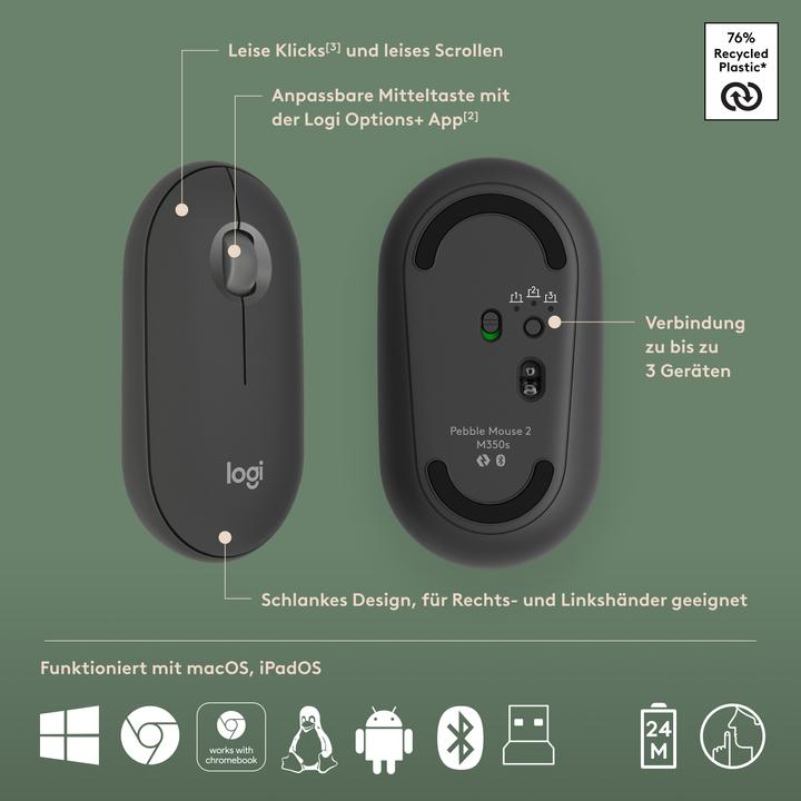 Produktbild Logitech Pebble 2 Combo (DE, Kabellos)