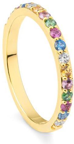 Immagine prodotto Breuning ANELLO - Brill. | Blu cielo | Verde mela | Saf. Rosa (49, Oro 750/18 K)