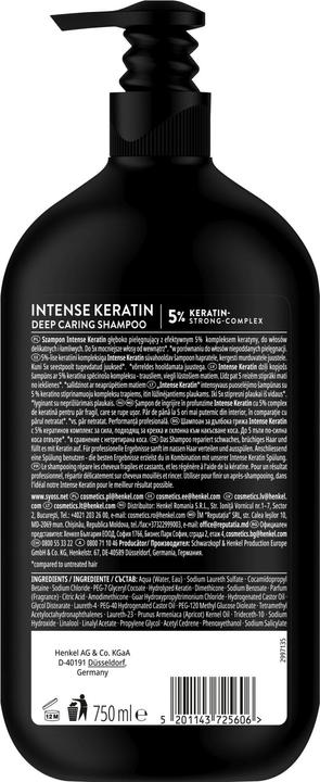 Produktbild Syoss Keratin Blue Lotos (750 ml, Flüssiges Shampoo)