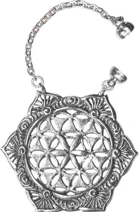 Actual product image Star Piercing Tunnel Pendant Silver Celtic Flower (Brass)