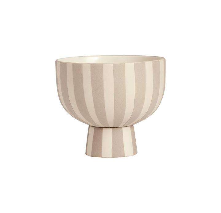 Actual product image Oyoy Decorative Bowl Toppu Clay Ø 15 cm, Grey/White (18.5 x 21 x 21 cm)