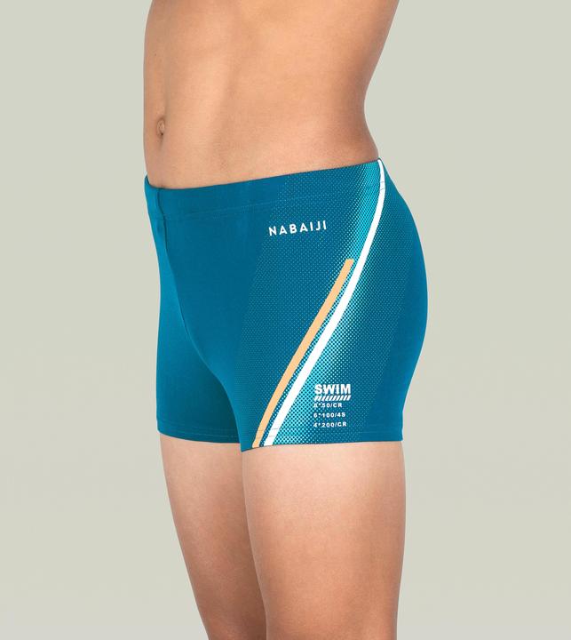 Actual product image Nabaiji Boys' boxer swim trunks - 500 Fitib blue (5, 6)