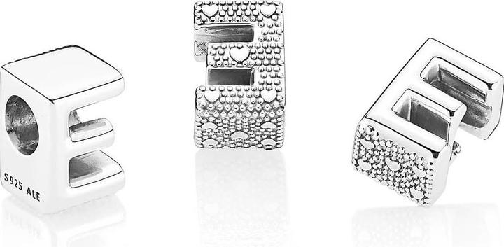 Actual product image Pandora Letter E (Silver)