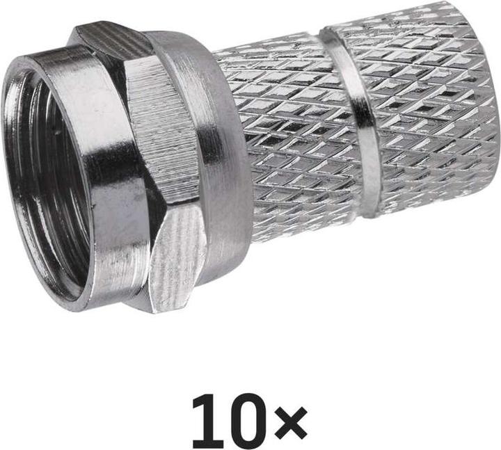 Actual product image Emos Connector F-connector for coaxial cable CB113, 10 pcs.