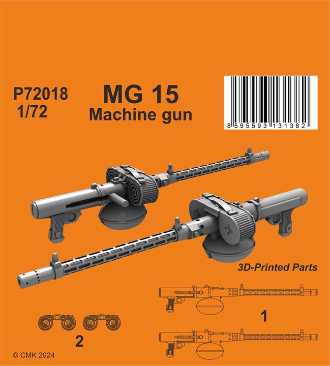 Produktbild CMK MG 15 German WWII Machine gun (2 pcs)