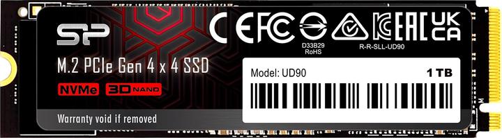Actual product image Silicon Power M.2 2280 PCIe 1TB SSD UD90 Gen4x4 NVMe 4500/1950 MB/s (1000 GB, M.2 2280)