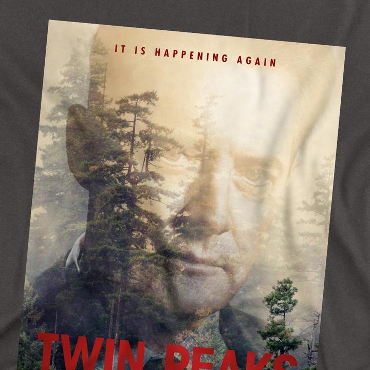 Actual product image Twin Peaks Unisex Adult Dale Cooper Poster T-Shirt (XL)
