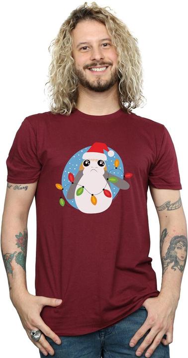 Immagine prodotto Star Wars The Last Jedi Porg Christmas Lights Maglietta Uomo (XL)