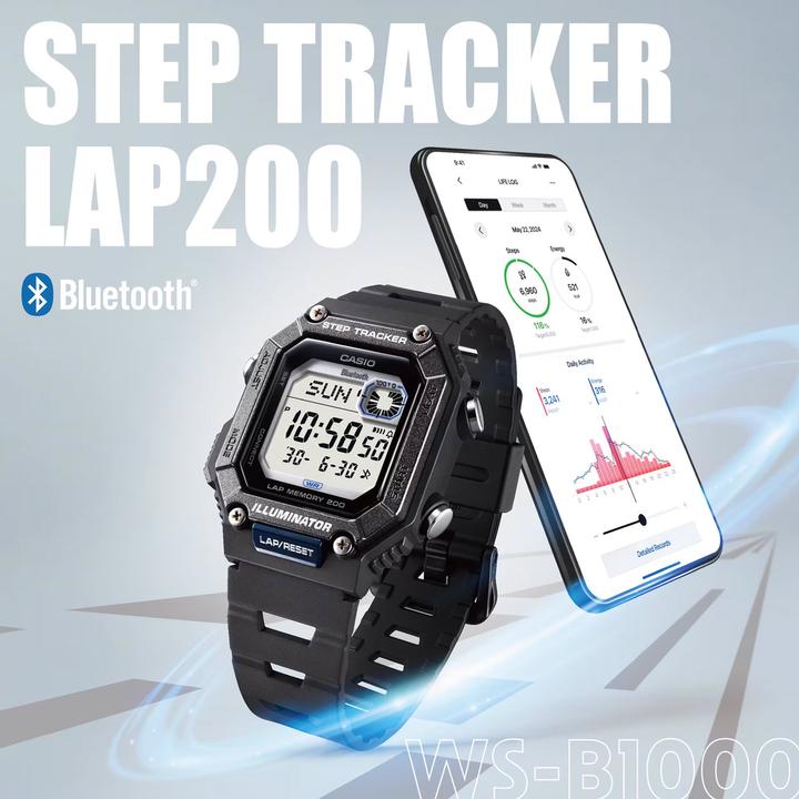 Actual product image Casio WS-B1000-1AVEF (Chronograph, 41 mm)