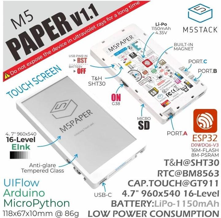 Produktbild M5Stack M5Paper ESP32