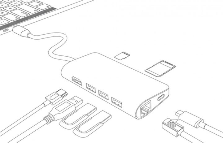 Immagine prodotto LC-Power Usb-Hub (USB-C, 5 Porti)
