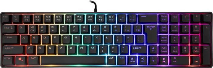 Actual product image White Shark Shark Gaming membrane Keyboard GLADIUS, US Layout, Black (GK-001114) (DE, Cable)