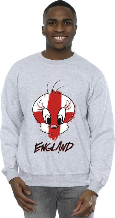 Actual product image Looney Tunes Mens Tweety England Face Sweatshirt (XL)