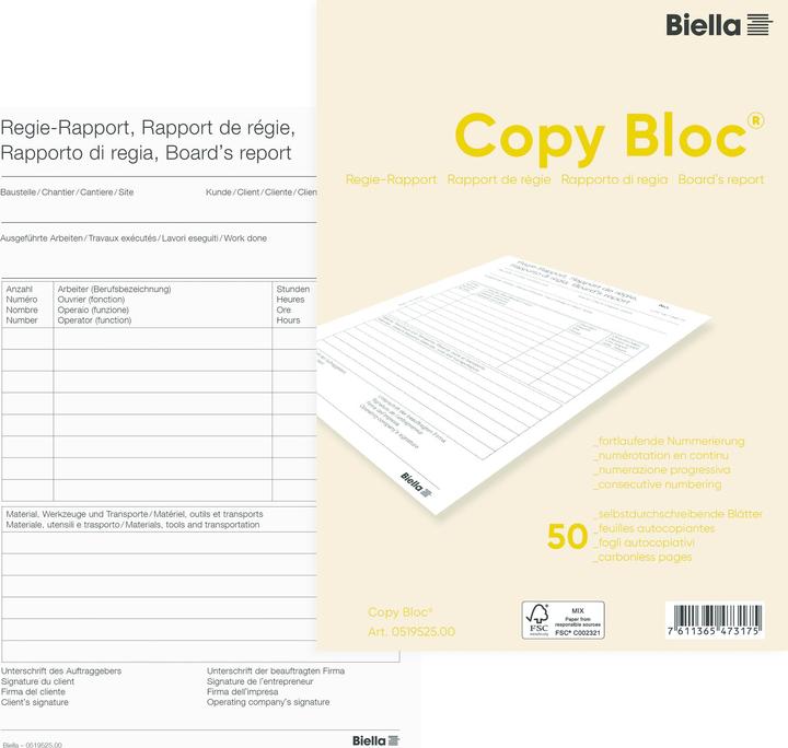 Actual product image Biella Carbonless copybooks (50 x)
