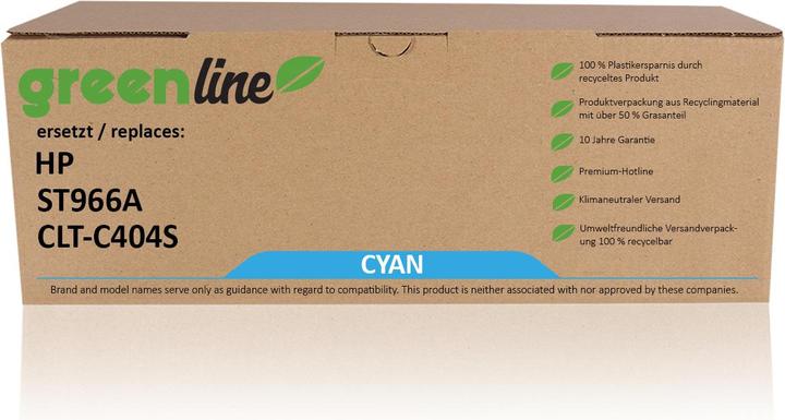 Produktbild Inkadoo Toner greenline ersetzt HP ST 966 A / CLT-C404S Toner, cyan Cyan (C)