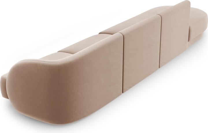 Actual product image Micadoni Left Velvet Sofa, "Miley", 4 Seats, 323x90x70Made in Europe (2 person sofa, 3-seater, 4-seater)