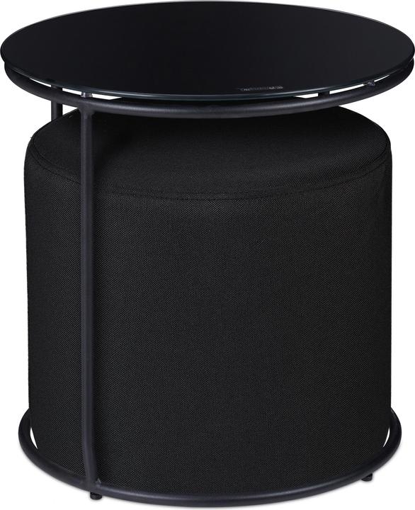 Actual product image Relaxdays Side table with stool (40 x 40 x 40 cm)