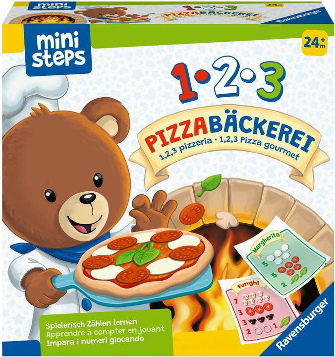 Actual product image Ravensburger 1,2,3 Pizza Bakery (German, French, Italian)
