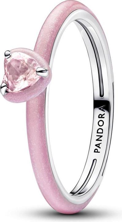 Image du produit Pandora ME Rosafarbenes Chakra Herz Ring (48, Argent 925)