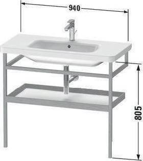 Actual product image Duravit Towel rail DURASTYLE 440x940mm w drainer white high gloss/oak mass