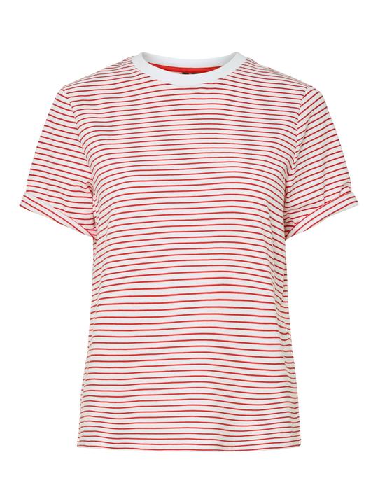 Pieces Pcria Ss Fold Up Tee Stripes Noos Bc (S)