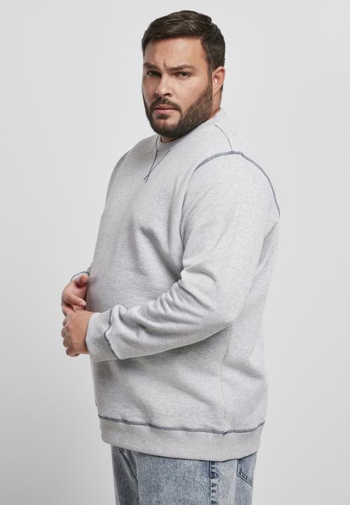 Actual product image Urban Classics Organic Contrast Flatlock Stitched Crew - 12226 (S)