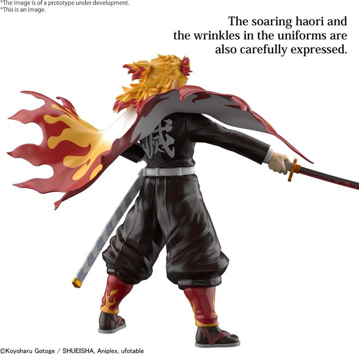 Actual product image Bandai Demon Slayer Kyojuro Rengoku Model Kit 12cm