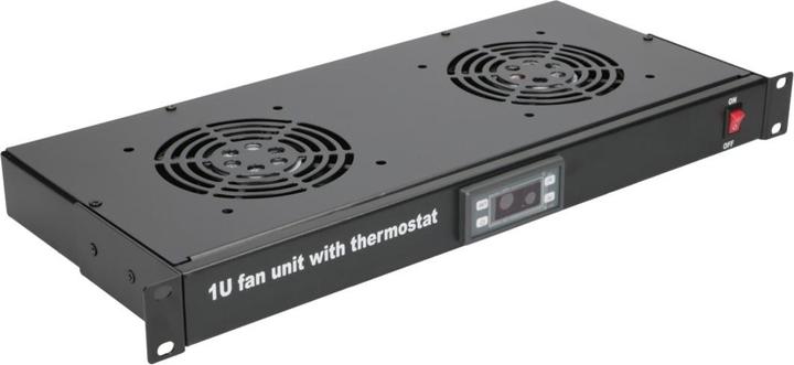 Produktbild Extralink 19/" RACK MOUNT FAN PANEL (2 FANS) WITH THERMOSTAT