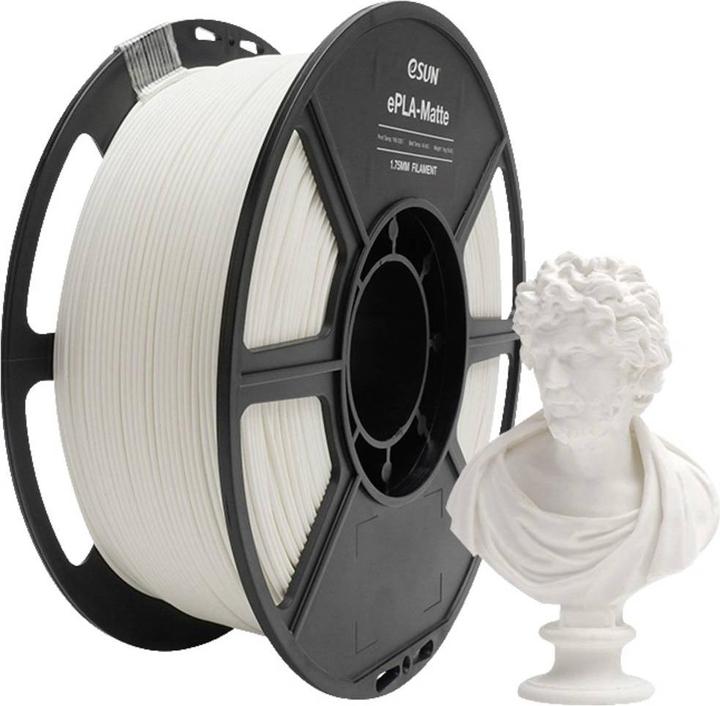 Actual product image eSUN Matt white (PLA, 1.75 mm, 1000 g, White)