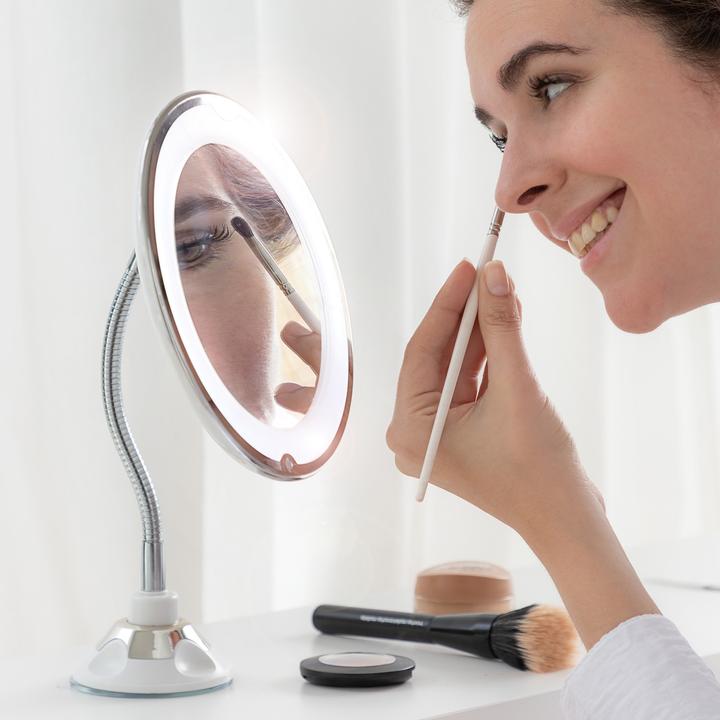 Immagine prodotto InnovaGoods Specchio per il trucco con ingrandimento e LED (Ø 20 cm)