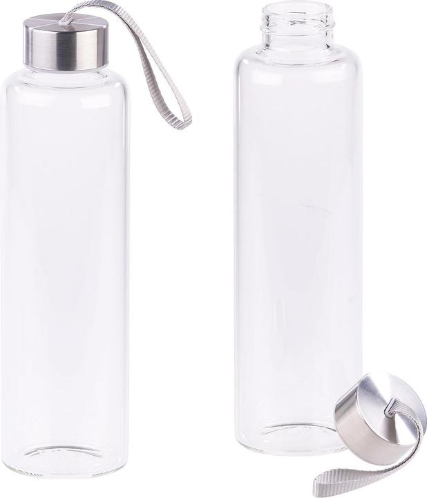 Pearl Set of 2 drinking bottles made of borosilicate glass (0.55 l)