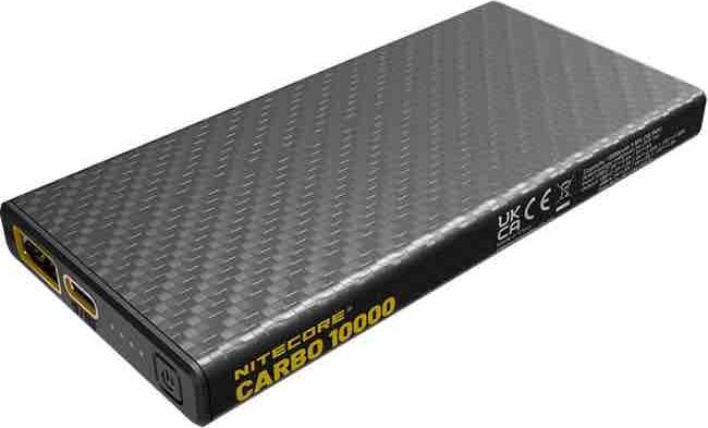 Actual product image Nitecore Powerbank CARBO10000 - 10000mAh (10000 mAh, 38 W, 38 Wh)