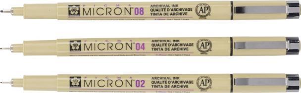 Actual product image Sakura Pigma Micron (Black, 3 x)