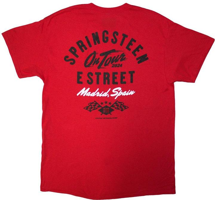 Actual product image Bruce Springsteen Unisex Adult Tour '24 Madrid Event Back Print T-Shirt (L)