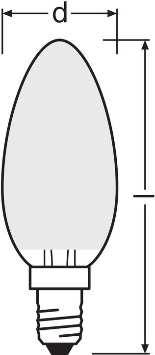Actual product image Osram Led Base Classic B (E14, 4 W, 470 lm, 2 x, E)