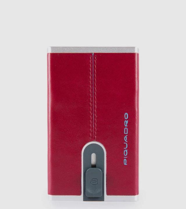 Piquadro PP4825B2R/R Brieftasche, Kartenetui und Reisedokumentenhalter Rotes Leder, Metall