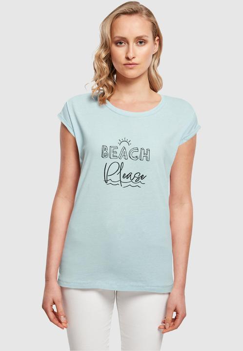 Produktbild Merchcode Ladies Beach Please Extended Shoulder Tee - 112615 (L)