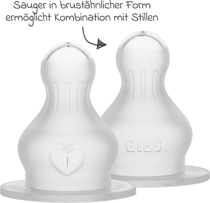 Produktbild Bibs Flaschensauger Silicone Medium Flow 2 Stück
