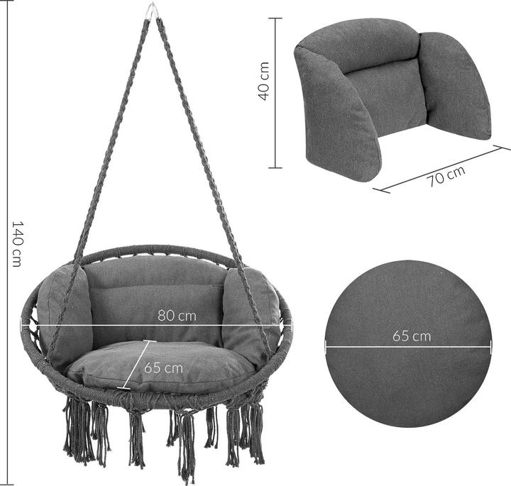 Actual product image Detex Hanging Chair (150 kg)